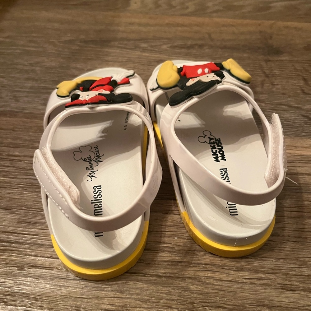 Mini Melissa Mickey and Minnie Sandals - White, Red, Yellow, Black - Picture 3 of 5